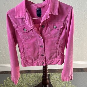 GAP Vibrant Pink Corduroy Jacket